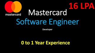 Mastercard  Software Engineer  Developer [upl. by Ilzel]