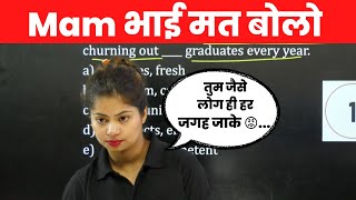 Mam Bhai Mat Bolo😤  Udisha Mishra Adda247 Angry in Live Class [upl. by Aliam]