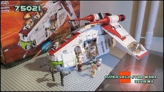 Lego Star Wars 75021 Republic Gunship Review [upl. by Etnoj498]