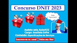 Aula 32  Concurso DNIT 2023 [upl. by Eeltrebor]