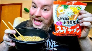 Brandons Sampler Platter Sapporo Ichiban Miso Instant Ramen Noodles [upl. by Euqinom413]