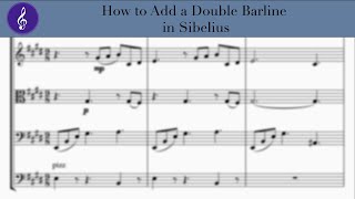 How to Add a Double Barline in Sibelius [upl. by Neenej]