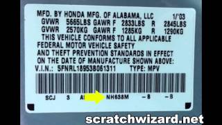 How to find your Hondas paint code [upl. by Latterll]