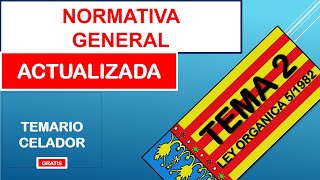 CELADOR NORMATIVA TEMA 2 LEY ORGANICA 51982 Estatuto de Autonomía de la Comunidad Valenciana 📜 [upl. by Llimaj207]