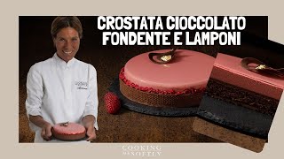 Crostata cioccolato fondente e lamponi  semplice e golosa [upl. by Manda]