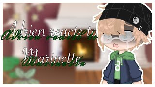 Adrien reacts to MarinetteGacha life꧁Pu̸rpleBe̸ar꧂ [upl. by Aninotna]