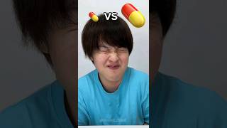 Big Capsool Vs Small Capsool Eating challenge 🤣shortstrendingytshortfoodchallengeviral [upl. by Hareemas]