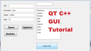 QT C GUI Tutorial 18 How to Link QListView with sqlite Database values [upl. by Anerres434]