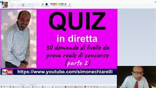 Quiz in diretta commentati  livello mediodifficile  parte 2 [upl. by Eicnahc]