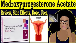 Medroxyprogesterone Acetate Tablets ip 10mg  medroxyprogesterone 10mg reviews  Uses Side Effects [upl. by Anelat]