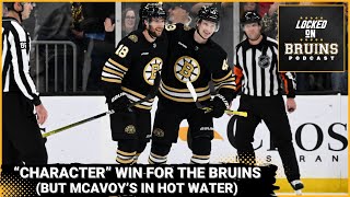 On a quotcharacterquot win for the Bruins over Panthers McAvoy in hot water and Heinen officially signs [upl. by Zacarias]