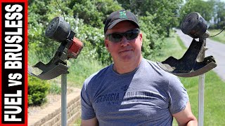 COMPARING MILWAUKEE M18 BRUSHLESS STRING TRIMMER TO FUEL QUIKLOK  MILWAUKEE TRIMMER CHALLENGE [upl. by Eey]