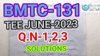 Bmtc 131 previous years question answer June 2023 Q N 1 2 amp3calculusMATH SOLUTIONS for all [upl. by Aynotal]