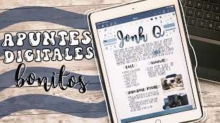 APUNTES DIGITALES BONITOS✨  apps para apuntes digitales📒🖊 [upl. by Suidaht]