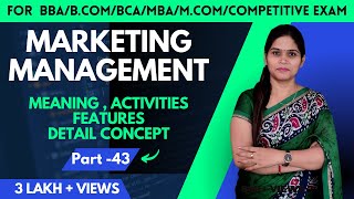 Marketing Management  Marketing  Business Studies  Marketing Mix  BBA  Class 12  MBA  Bcom [upl. by Nnaael]