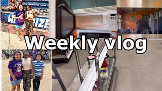 Vlog taking my niece and nephew to the fair microwave installation shopping at Menards [upl. by Ainalem]