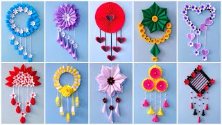 10 Unique Flower Wall Hanging  Quick Paper Craft For Home Decoration Easy Wall Mate DIY Wall Decor [upl. by Eisso]