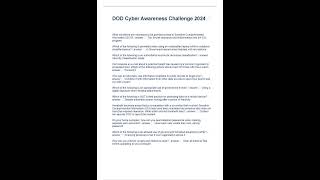 DOD Cyber Awareness Challenge 2024 Questions with Accurate Answers 2023 [upl. by Adi933]