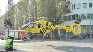 Christoph 15 in München LandungStart auf Münchner Goetheplatz  Absperrung durch BFPolizei [upl. by Stoddart854]