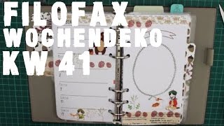 Filofax Wochendeko KW 41  dummesmaedchen [upl. by Yzzik8]