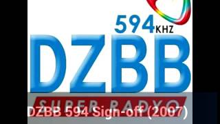 DZBB AM 594 kHz Manila SignOff January 222007 [upl. by Alat]