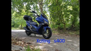 Kymco Xciting S400  Walkaround  Akrapovic soundcheck  Short ride [upl. by Ramak239]