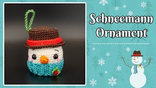 Schneemann Ornament häkeln  Häkelanleitung by justMiko [upl. by Pentheas903]