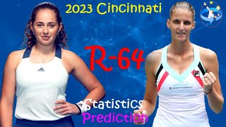 Jeļena Ostapenko vs Karolína Plíšková  2023 Cincinnati OpenWTA 1000 Round of 64 Match Preview [upl. by Aifas]