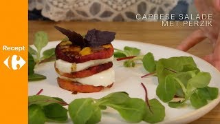 Salade caprese met perzik en mozzarella [upl. by Jedthus]