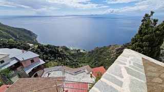 Climbing 1400 stairs to Agia Anna Σκήτη Αγίας Άννης  Schitul Sfânta Ana  Скит Святой Анны  Athos [upl. by Etnor]