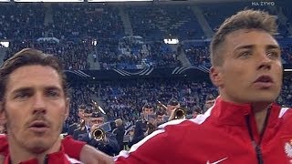 Niemcy  Polska Thiago Cionek i Ludovic Obraniak śpiewają hymn Polski [upl. by Harshman921]