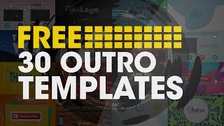 30 Outro Templates Free  After Effects  2016 [upl. by Vannie578]