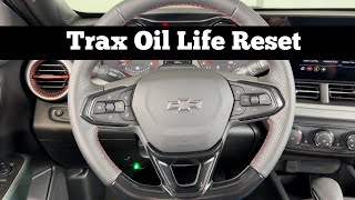 How To Reset The Oil Life On 2024 Chevy Trax To 100  Clear Chevrolet Oil Change Due Service Light [upl. by Assyram963]