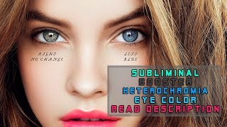 🎧 HETEROCHROMIA LEFT BLUE EYE 🎧 FAST SUBLIMINAL AFFIRMATIONS BOOSTER CHANGE EYE COLOR [upl. by Ahtamat]