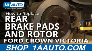 How to Replace Rear Brake Pads and Rotor 0311 Ford Crown Victoria [upl. by Ailyn]