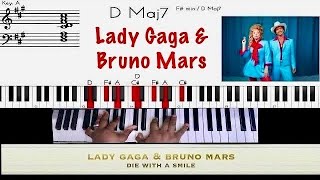 Lady Gaga amp Bruno Mars  Die With A Smile  Piano Tutorial Chord Accompaniment [upl. by Wetzell]