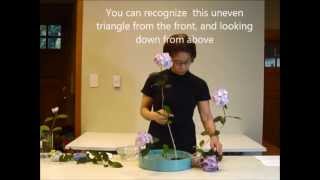 Sogetsu ikebana demonstration video July 2013 花ごよみ7月 [upl. by Altis56]