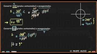 conversion grados centesimales a sexagesimales 101 [upl. by Arahsit]