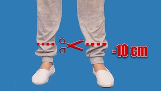 How to shorten jogger pants with ribbed cuffs easily [upl. by Ogram932]