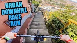 CRAZY URBAN MTB DOWNHILL TRACK  FULL RACE RUN [upl. by Erdda]