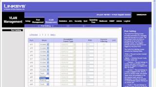 Linksys Switch VLAN Configuration Example [upl. by Eiltan]