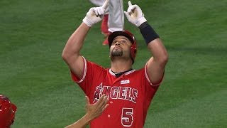 6317 Pujols leads Angels with historic 600th homer [upl. by Mcripley371]