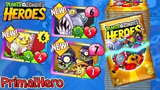 Plants vs Zombies Heroes Gameplay amp Pack Opening  Top 10 Best Cards Primal Overview [upl. by Aiynot]