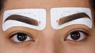 EASY HOWTO GET THE BEST EYEBROWS Sticker Stencil Eyebrows  Alexisjayda [upl. by Einahpehs]