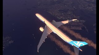 Ships visible at 40000ft in the morning with Vessels Global Shipping  Microsoft Flight Simulator [upl. by Iadam779]