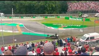 Incidente Crash Marcus Ericsson Monza 2018 [upl. by Eiclehc]