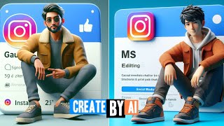 Create A Animation Social media Profile Photo  How To Make Instagram Profile Photo Editing [upl. by Otilegna]