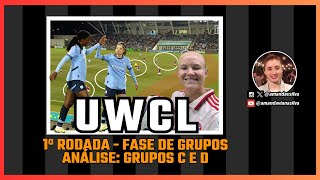 CHAMPIONS LEAGUE FEMININA  ANÁLISE DA RODADA 1  GRUPOS C E D UWCL [upl. by Ennaer16]