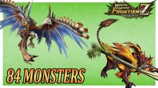 All Frontier Exclusive Monsters 20072018 MHFZ  すべてのモンスタ [upl. by Annairam533]