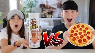 PRINGLES vs REAL FOOD CHALLENGE [upl. by Runstadler]